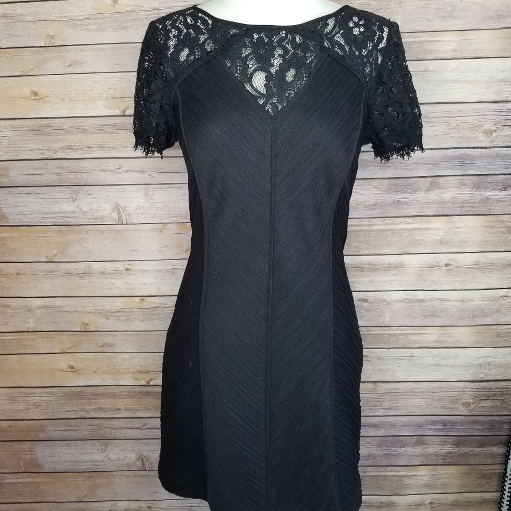 Nue By Shani XS Black Lace Fitted Mini Dress - Picture 1 of 7